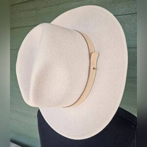 GIGI PIP Women's Shiloh Tall Fedora Hat In Pale Blush--100% Wool